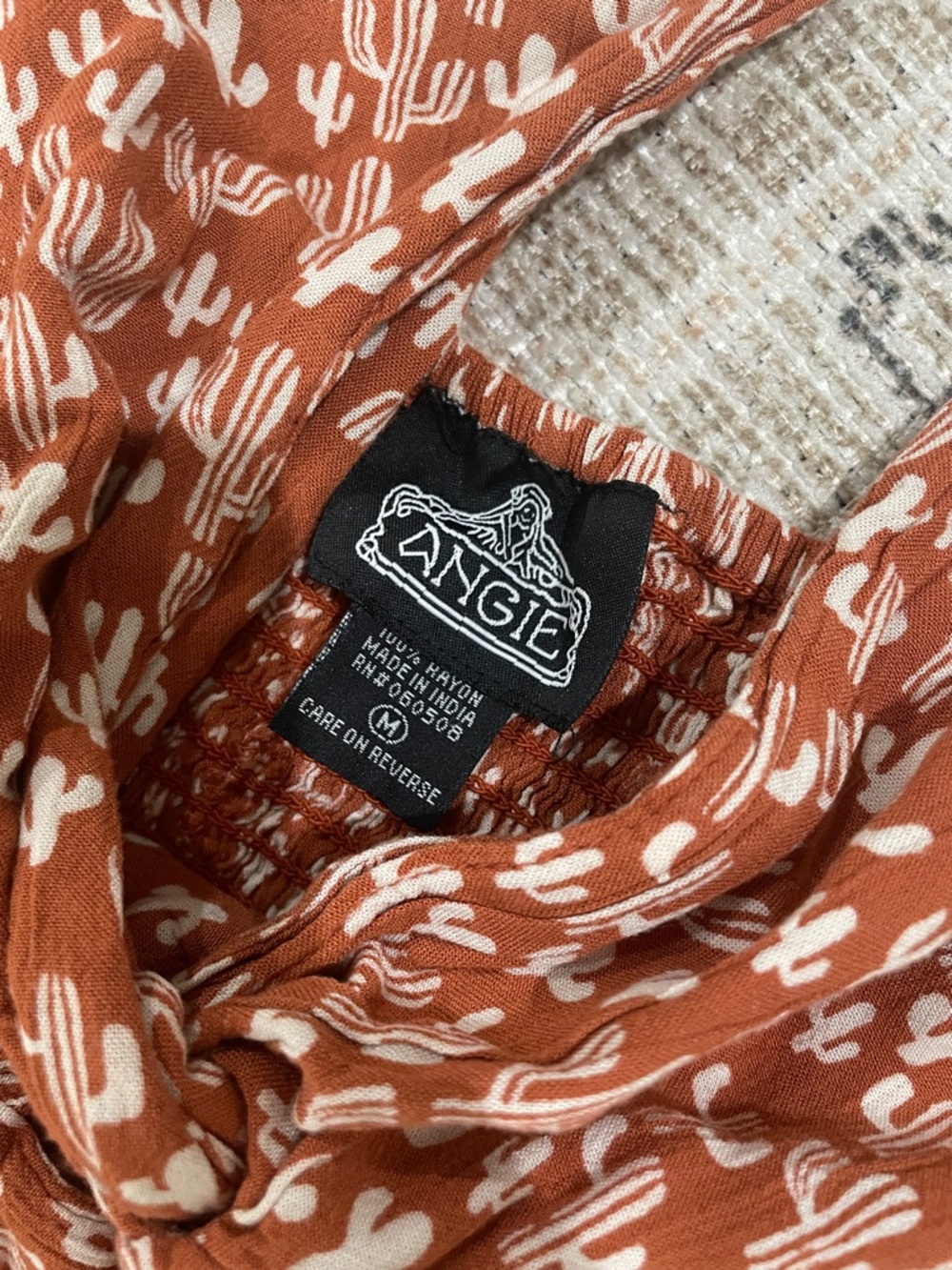 Rust Floral Tie-Knot Maxi Dress - Picture 2 of 4